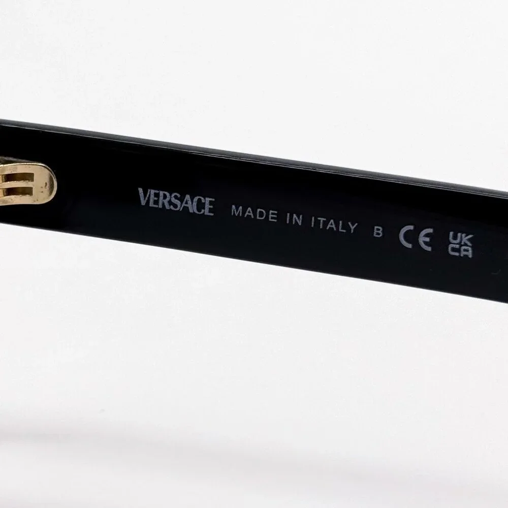 NEW VE4486 GB1/87 VERSACE SUNGLASSES UNISEX BLACK EYEWEAR MOD 4486